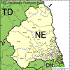 Newcastle postcode map